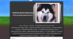 Desktop Screenshot of kwik-pakalaskanmalamutes.com