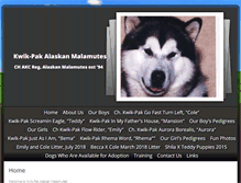 Tablet Screenshot of kwik-pakalaskanmalamutes.com